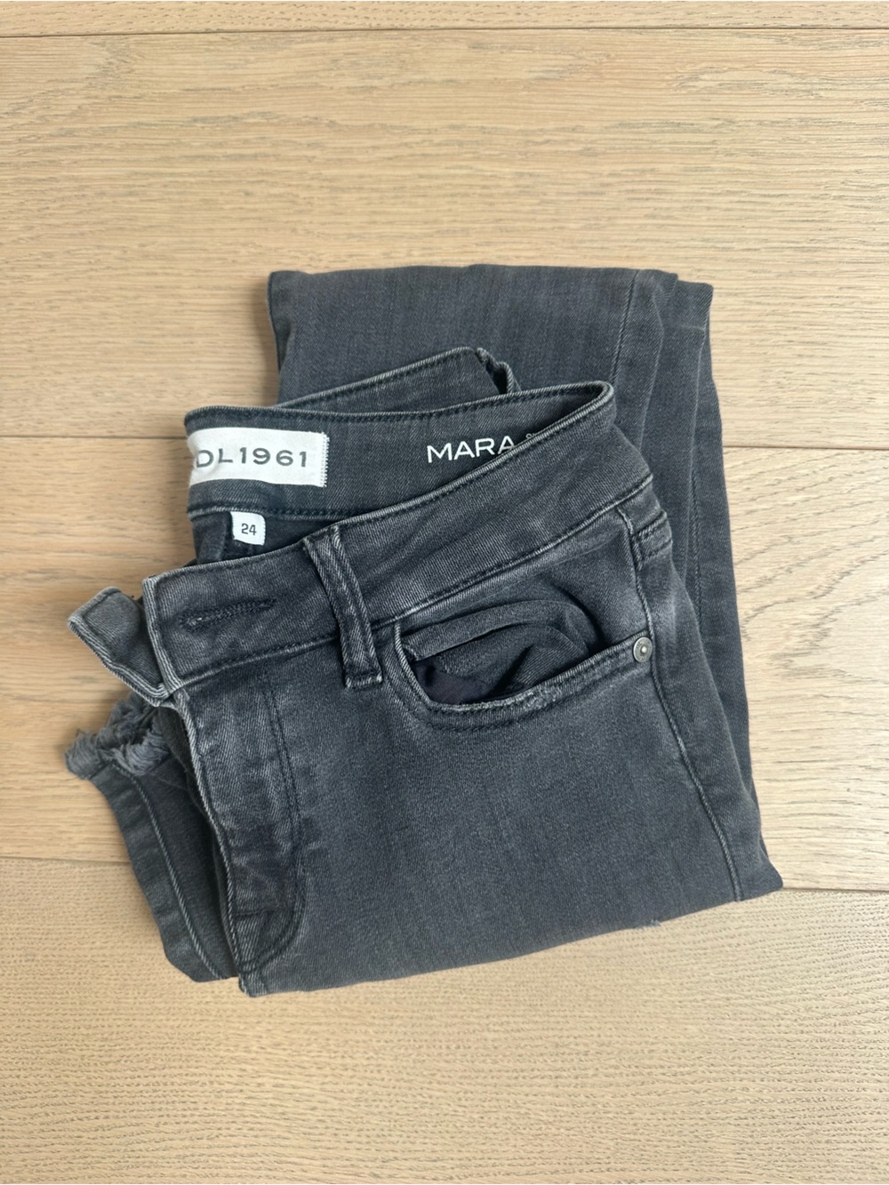 Mavi Women's Skinny Jeans in Faded Black with flair detailing